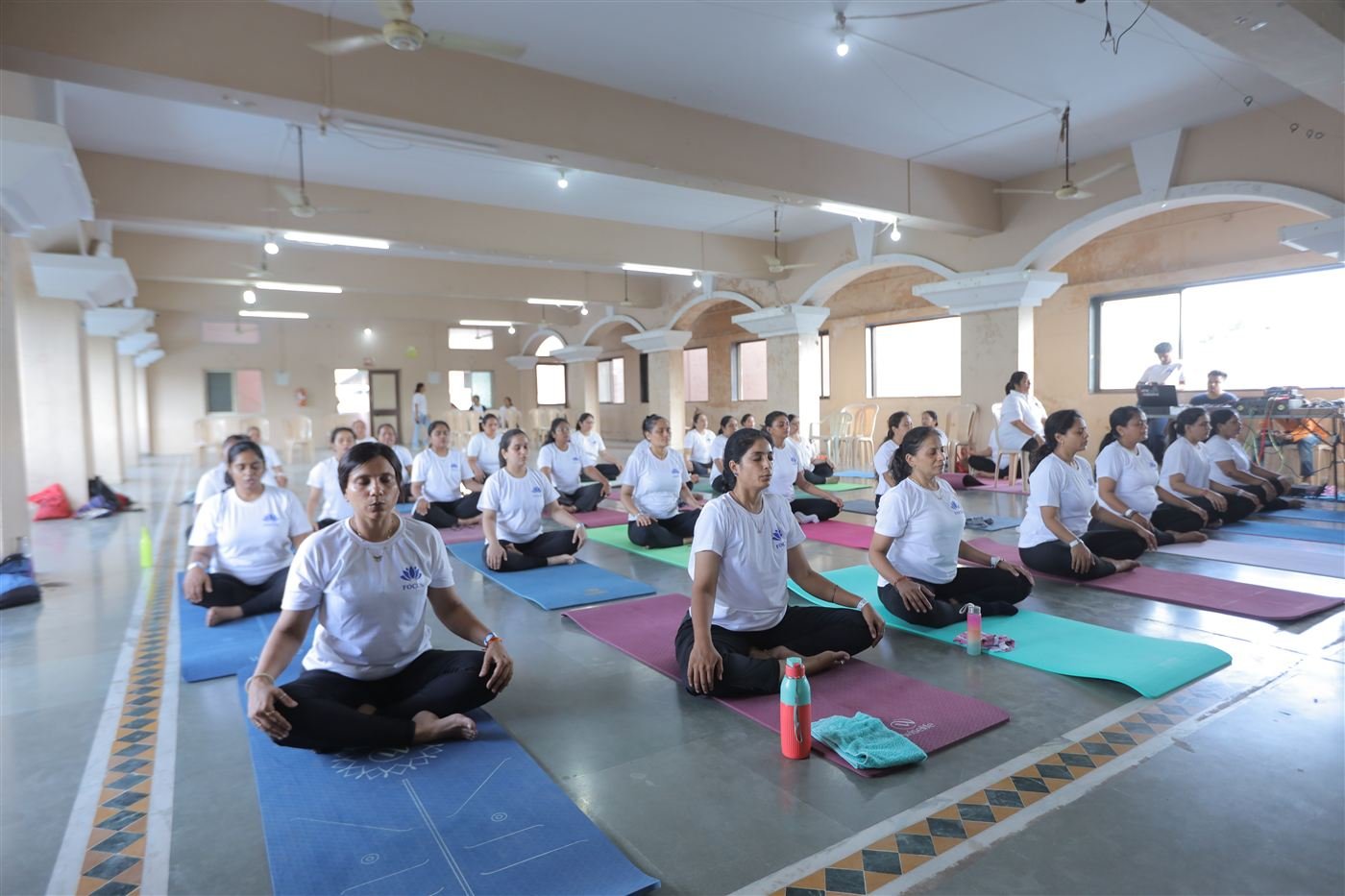 Morning batch in sukhasana