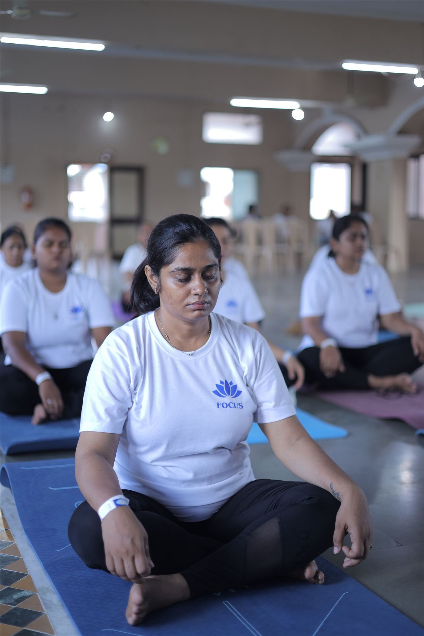 Student in deep meditation